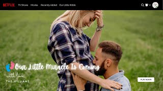 NETFLIX PREGNANCY REVEAL MOVIE - Easy Editable CANVA Video Template, Best Gift for your loved ones
