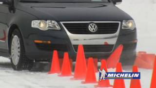 Proper Braking on Snow without ABS | Michelin® Winter Driving Academy