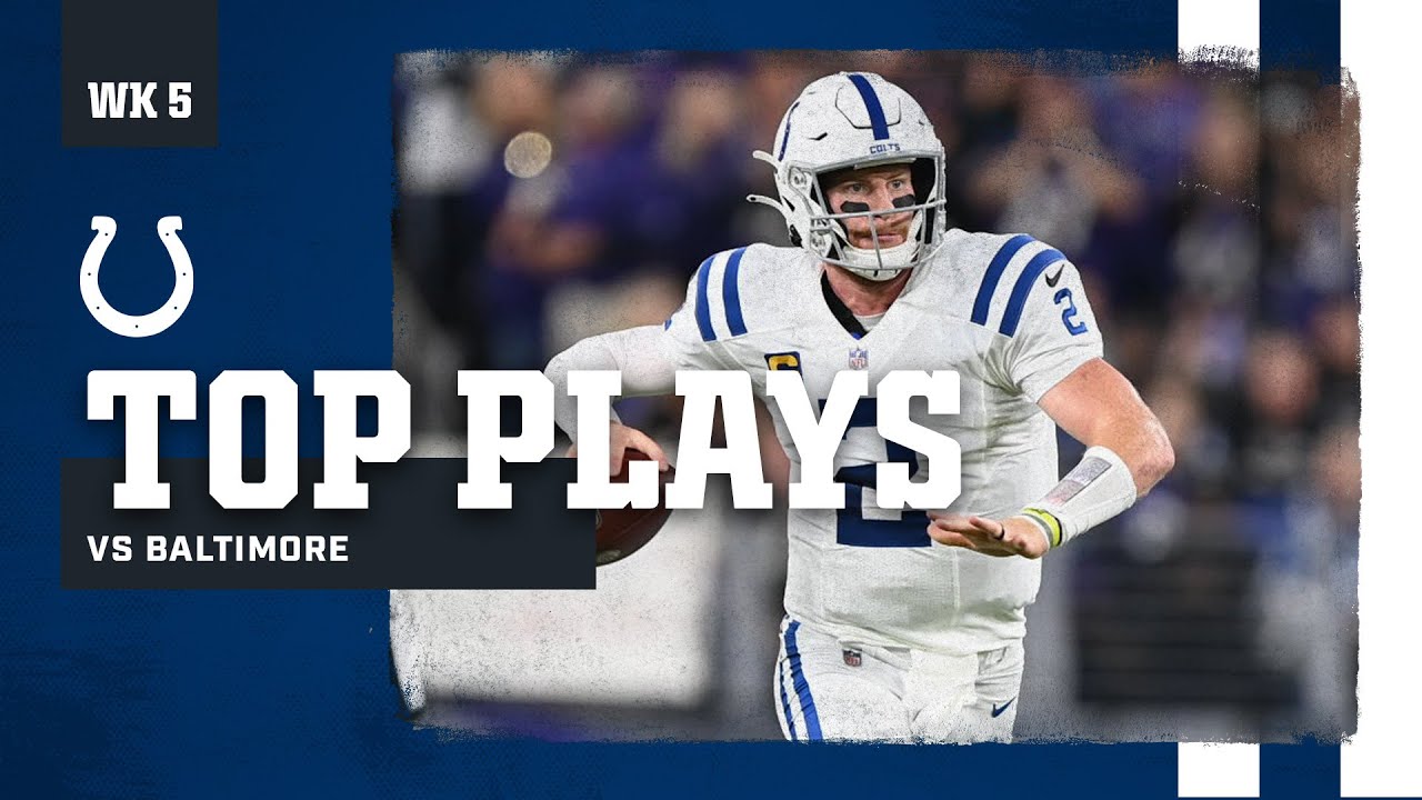 Colts Top Plays Vs. Baltimore Ravens