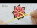 Spider Web Lazy Daisy Stitch Flower Hand Embroidery For Beginners