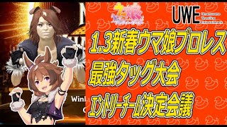 ウマ娘プロレス新年1発目放送　最強タッグリーグのｴﾝﾄﾘｰﾁｰﾑ会議もするよ　　#ウマ娘プリティーダービー #ウマ娘 　#vtuber   　#wwe2k24　#プロレス