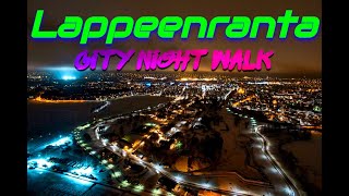 Finland Lappeenranta City nightlife walk (ride with night bus 12) - City center and Leiri district