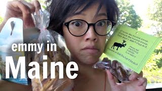 Tasting Moose Poop | Emmy in Maine | tasting haul