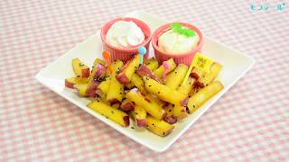 【スイーツレシピ】 大学いもシェアプレート　Daigakuimo(Candied sweet potatoes) Share plate