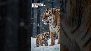 Rare Siberian Mother Tiger Guarding Her Adorable Cub | Fewer Than 600 Siberian Tigers Left In Wild