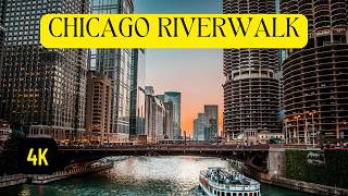 Chicago Riverwalk 🇺🇸 | The Most BEAUTIFUL Walk in Downtown Chicago Illinois (4K POV)