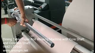 Dining Table Paper Roll Winding Machine with Core Shaft and Coreless Shaft