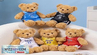 25cm Cute Bear Plush Toy Stuffed Teddy Bear Wear Basketball Star T-shirt Review