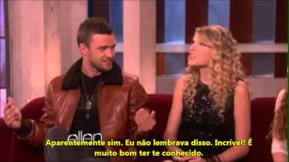 Taylor conhece Justin Timberlake no programa da Ellen Degeneres (LEGENDADO)