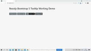 Reactjs Bootstrap 5 Tooltip Working Demo