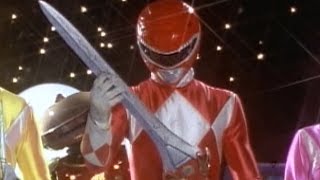 Power Rangers Weapons \u0026 Power Blaster First Battle | Mighty Morphin | Power Rangers Official