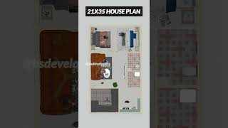 21x35 feet house plan 2023 || 735 sqft house plan 2023