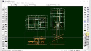 【２級７５回２／４改】屋根伏図から立面図までの解答例・建築CAD検定2020年度版問題集・JW-CAD・JWW・牛丼チャンネル