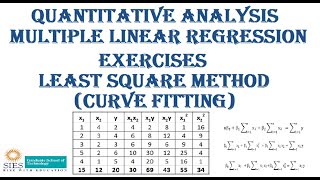 Multiple Linear Regression by Least Square Method (Least Square (Normal Equations Curve Fitting))