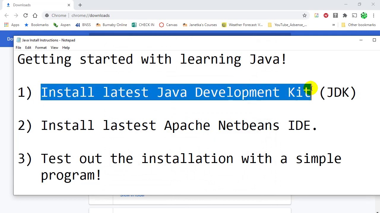 Installing Java JDK And Netbeans IDE 2020 - YouTube