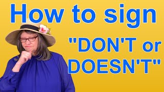 How To Sign DON'T and DOESN'T — ASL Word Of The Day — Word 158