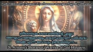 സ്വർഗാരോപണം | ഒരുക്കം | August 14 | പരിശുദ്ധ മറിയത്തെ ബഹുമാനിച്ചാൽ പ്രതിഫലമുണ്ട്!