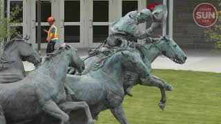 Stampede unveils new bronze sculpture