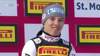 SKI WM Super G Damen: Siegerehrung in St. Moritz 7.2.2017