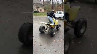 Donuts on a LTZ400!! #drifting #donuts #burnout #fourwheeler