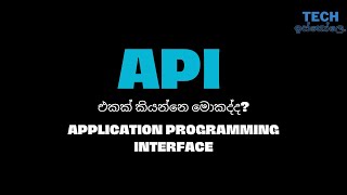 What is an API | Sinhala