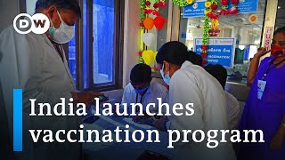 India starts vaccinating its 1.3 billion people against COVID | DW News