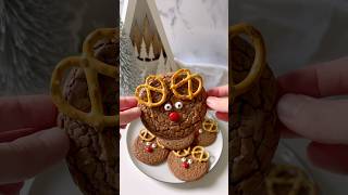 Reindeer brownie cookies #browniecookies #cookies #chocolate #baking