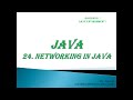NETWORKING IN JAVA