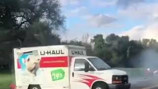 Uhaul Truck Doing Donuts