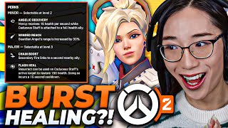 NEW Mercy Perks First Impressions in Overwatch 2! SHE HAS A BURST HEAL NOW?!