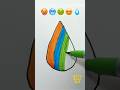 🥵🥶🤢😍💧Satisfying Creative Art | rainbow colour in water drop #ytshorts #art #viral