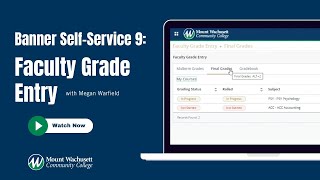 Banner Self Service 9: Faculty Grade Entry