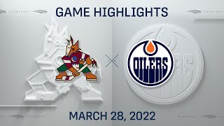 NHL Highlights | Coyotes vs. Oilers - Mar. 28, 2022