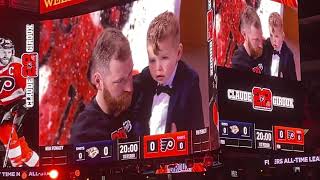 Claude Giroux 1000 game ceremony