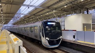 東急3020系3122F(6両編成)各停 西高島平行き 新丸子駅到着・発車