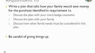 Personal Management Merit Badge Requirement 1