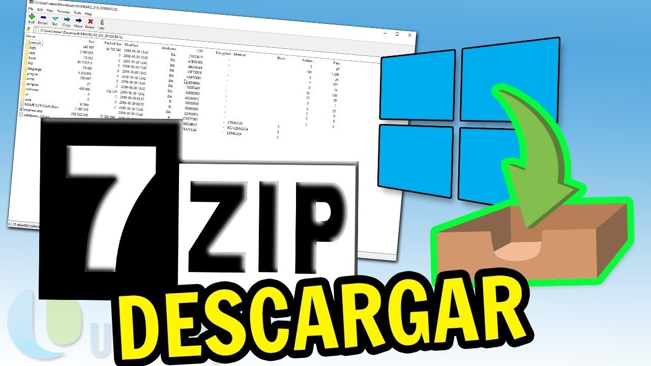 Cómo DESCARGAR 7 Zip GRATIS Para PC En ESPAÑOL DESCOMPRIMIR Archivos ...