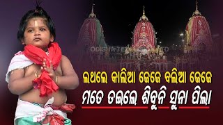 Baby Servitor Of Lord Jagannath Captivates All During Niladri Bije