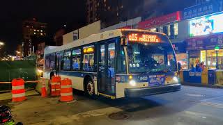 NYCT Q15 Bus Route: 2015 Nova Bus LFS 8420 \u0026 2022 Nova Bus LFS 8758 in Downtown Flushing