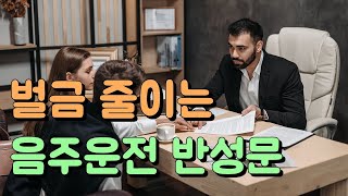 음주운전 반성문 예시 면허취소 벌금 줄이려면