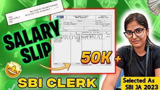 SBI JA SALARY SLIP AFTER 6 MONTHS OF SERVICE 💸| SBI JA JANUARY 2025 | DA HIKE 🔥| 50K+😍 | #salaryslip