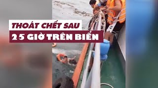 4 ngư dân thoát chết sau 25 giờ bám ván gỗ, ăn bèo trên biển