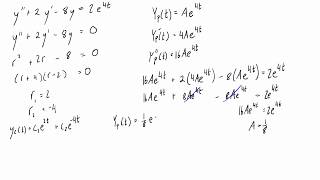 Undetermined coefficients example #1