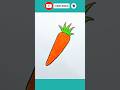 how to draw carrot/easy drawing for kids #shorts #drawing #kids
