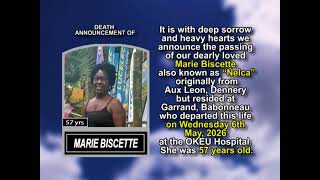 Marie Biscette ~ Short Obituary