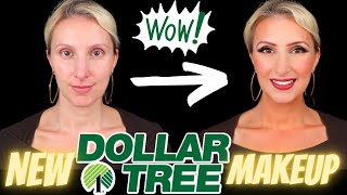 *NEW* TRYING DOLLAR TREE MAKEUP | $1 Eyeshadow, Blush, Lipstick & Lashes!