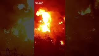 Drone Footage Shows Numerous Explosions in Deadly Michigan Fire