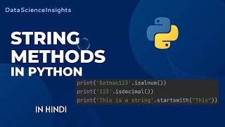 Python String Methods: Tips, Tricks, and Examples -in Hindi