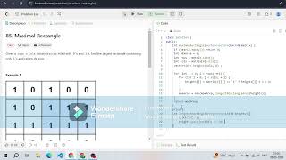 Leetcode.85 Maximal Rectangle problem for Interview #whitecoding #leetcode85 #hardproblem #dsa