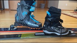 Backcountry XC Vs Alpine Touring Skiing. Comparing AT and Cross Country Downhill.